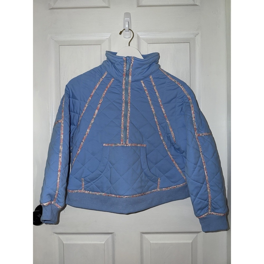 Shop The Mint Girls Always Direct Blue Quilted Pullover Boho Size 14/16